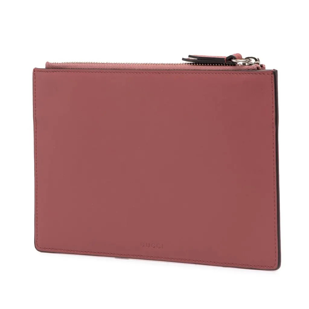 Gucci GG Supreme Blooms Clutch Pink Canvas Never worn - Back View