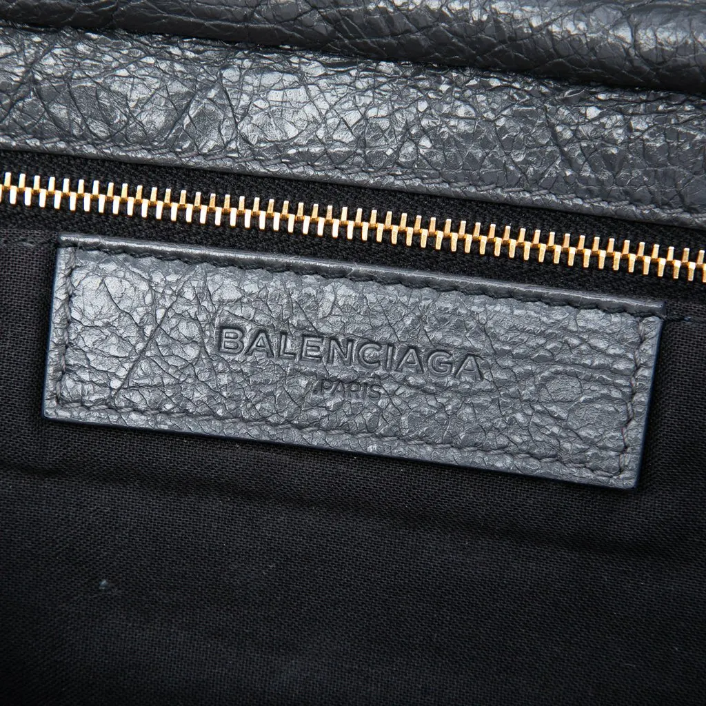 Balenciaga Lambskin Motocross Giant 12 Envelope Clutch With Strap Green Leather Very good - Box View