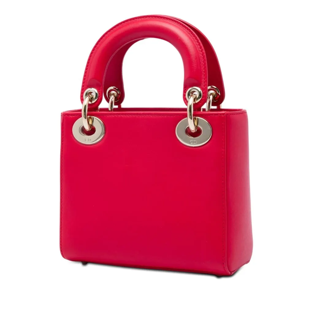 Dior Niki De Saint Phalle Mini Calfskin Lady Dior Red Leather Very good - Back View