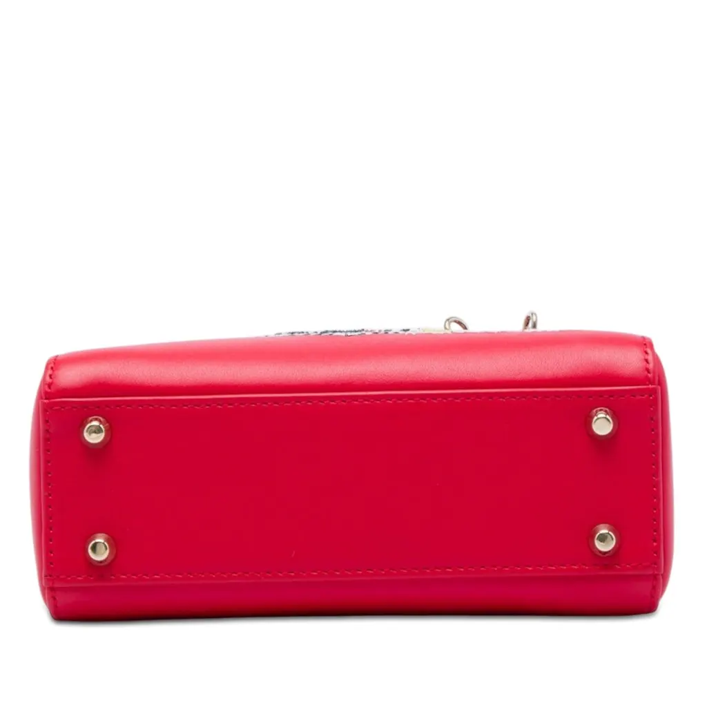 Dior Niki De Saint Phalle Mini Calfskin Lady Dior Red Leather Very good - Inside View