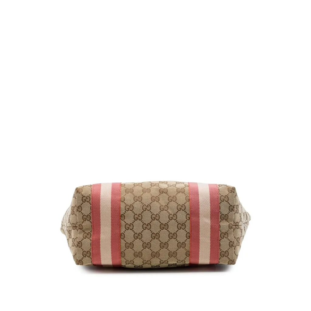 Gucci GG Canvas Web Jolie Tote Beige Very good - Inside View