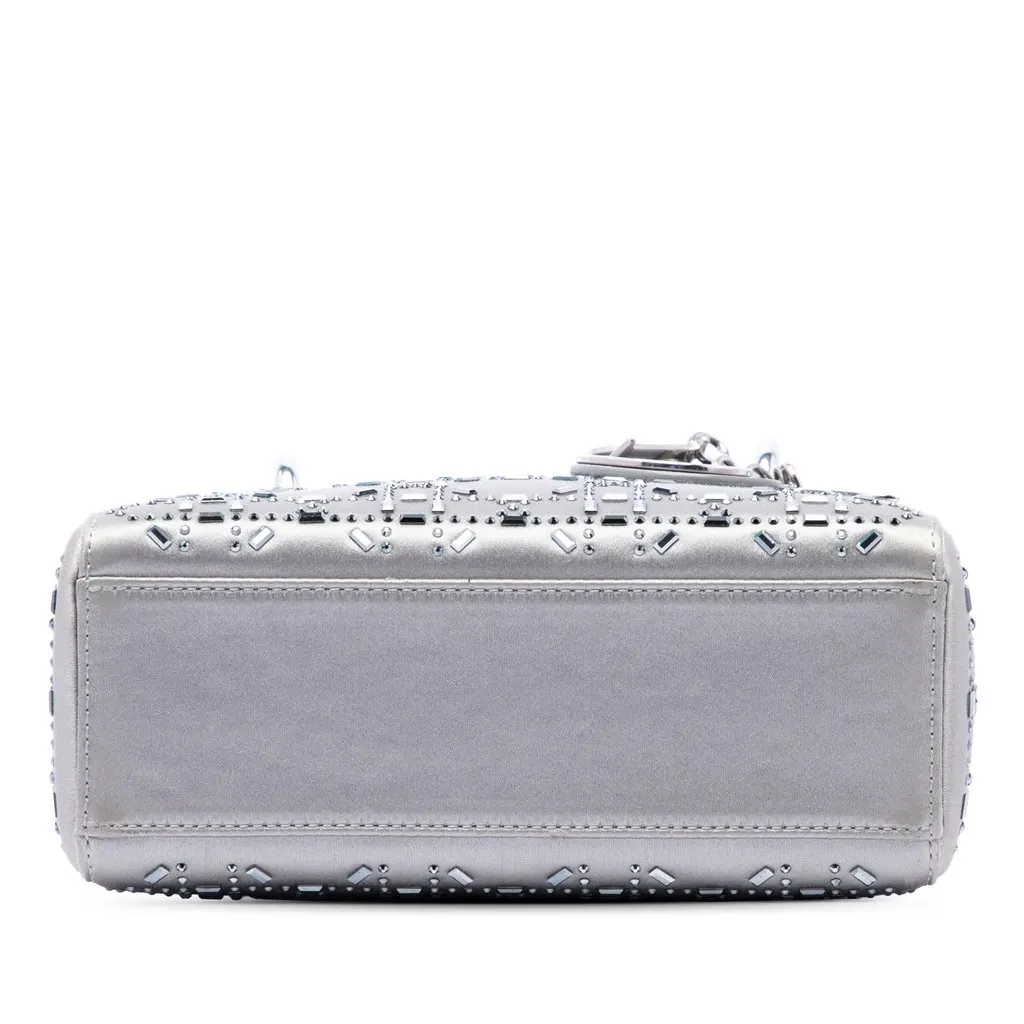 Dior Mini Satin Cannage Crystal Embellished Lady Dior MultiColor Very good - Inside View