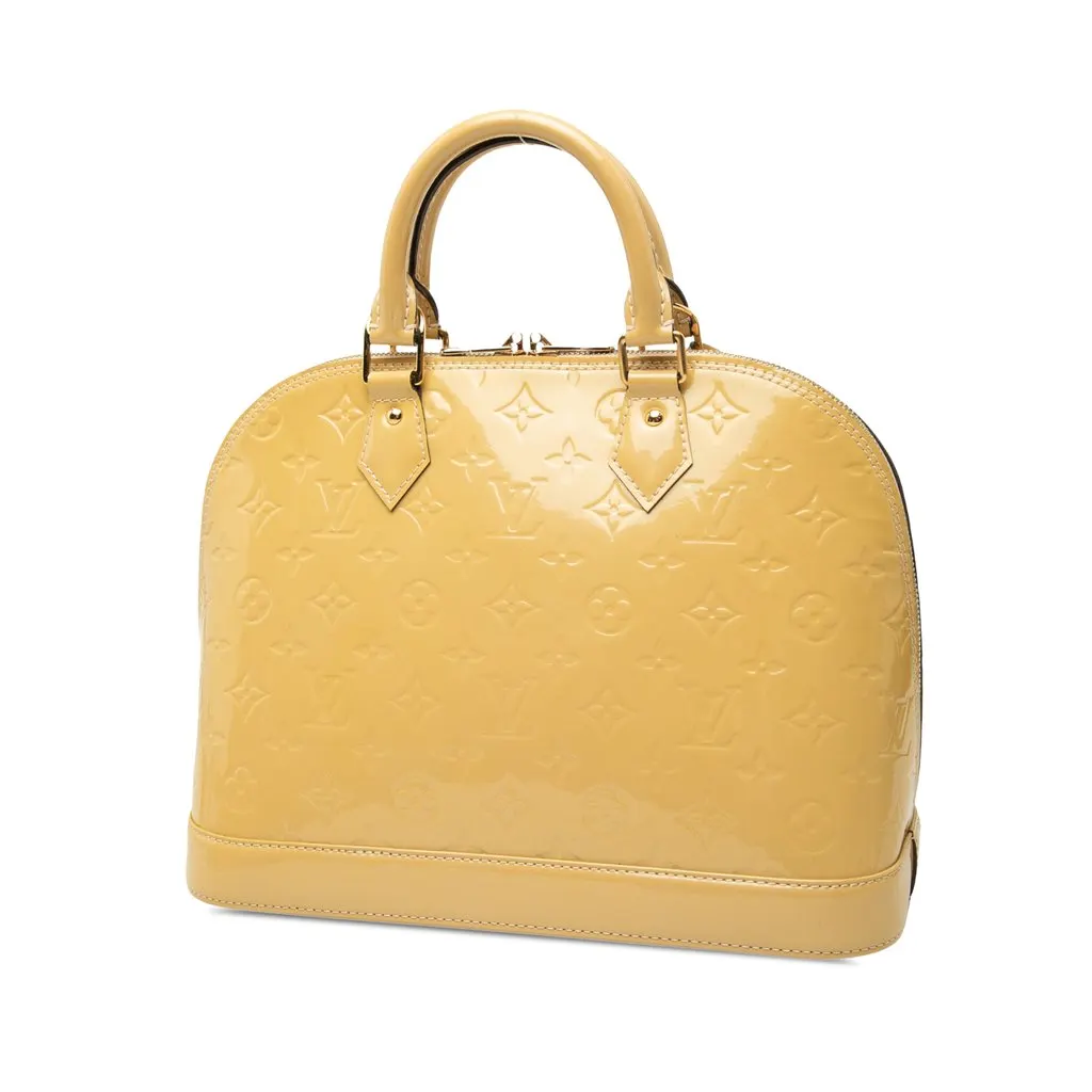 Louis Vuitton Monogram Vernis Alma PM Beige Leather Very good - Back View