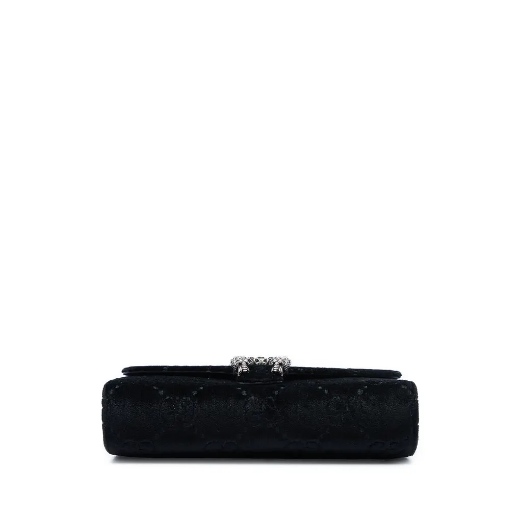 Gucci GG Velvet Dionysus Wallet on Chain Black Very good - Inside View