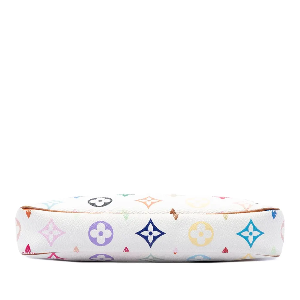 Louis Vuitton Monogram Multicolore Pochette Accessoires White Canvas Very good - Inside View