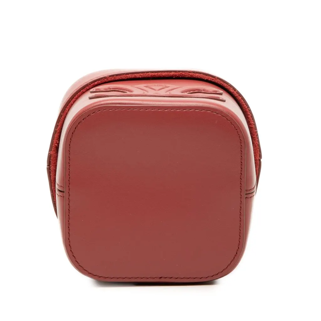Celine Small Calfskin Cuir Triomphe Box Bag Red Leather Very good - Inside View