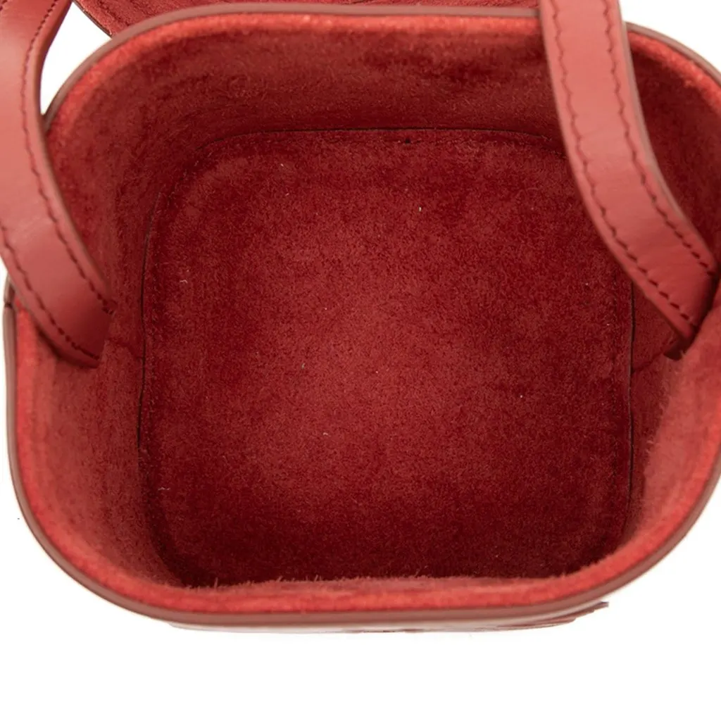 Celine Small Calfskin Cuir Triomphe Box Bag Red Leather Very good - Model View