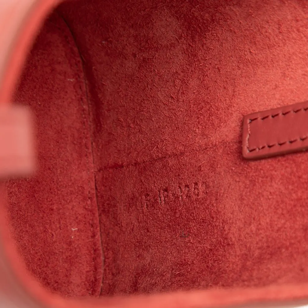 Celine Small Calfskin Cuir Triomphe Box Bag Red Leather Very good - Box View