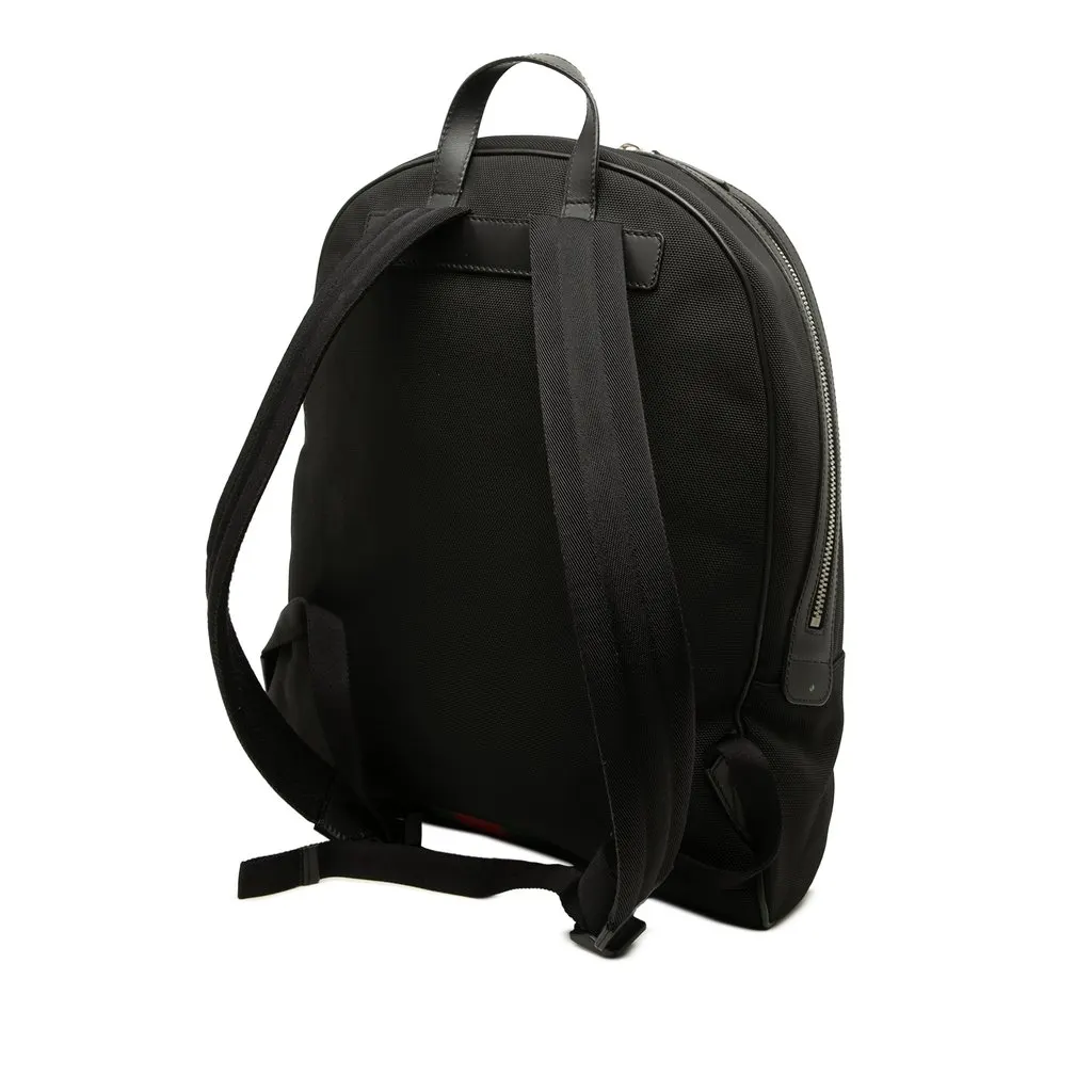 Gucci Techno Canvas Web Backpack Black Canvas Very good - Back View