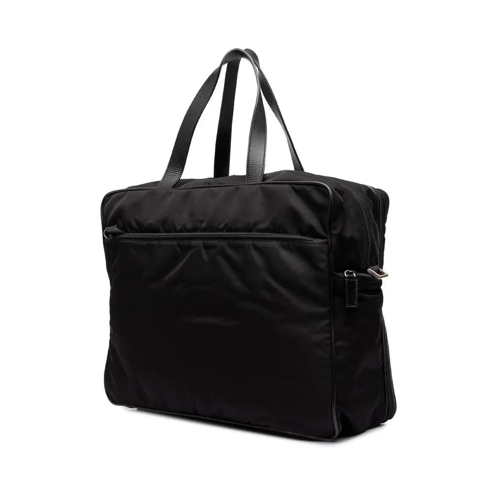Prada Tessuto Travel Bag Black Polyamide Good - Back View