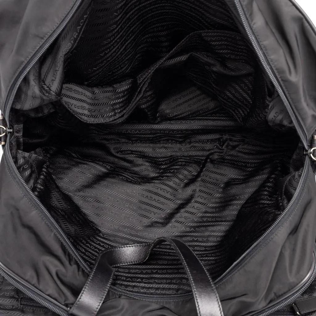 Prada Tessuto Travel Bag Black Polyamide Good - Box View
