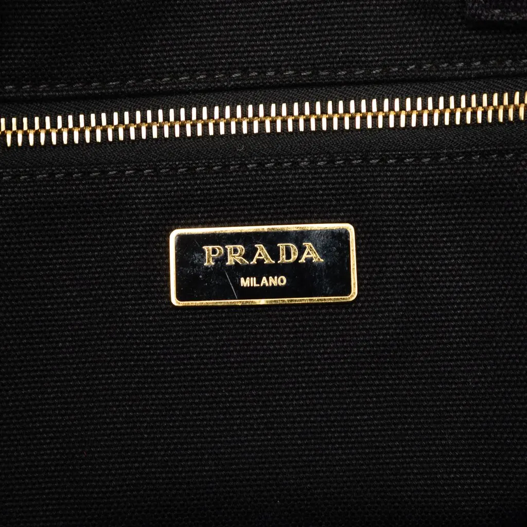 Prada Large Canvas Canapa Camouflage Stampata Tote Brown Very good - Box View