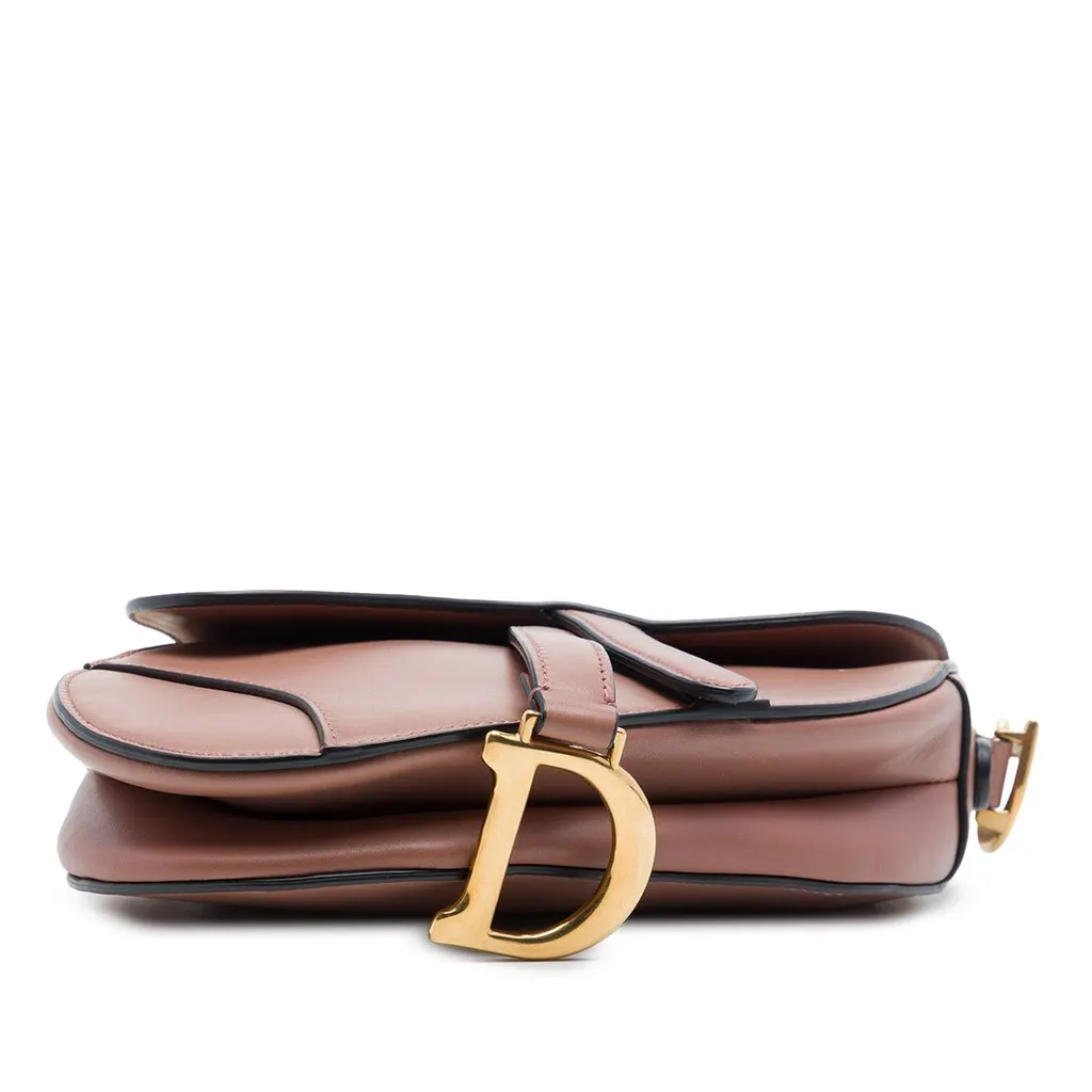 Dior Mini Smooth Calfskin Saddle Bag Brown Leather Very good - Inside View