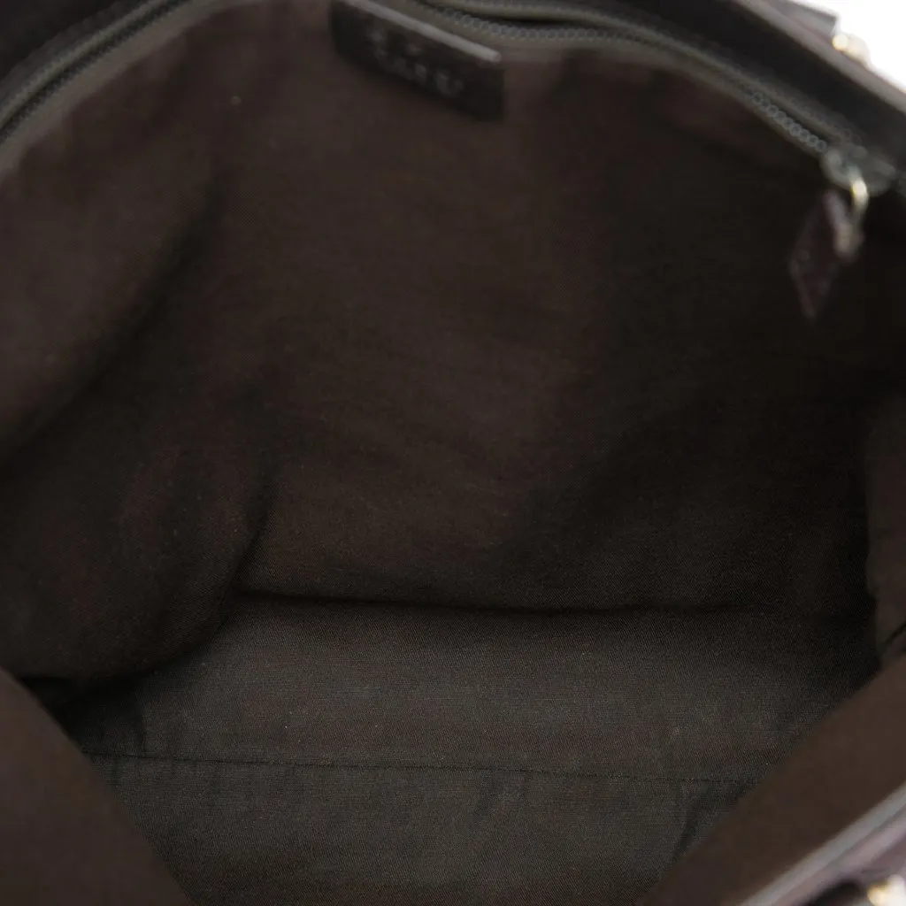Gucci GG Nylon Tote Brown Polyamide Very good - Model View