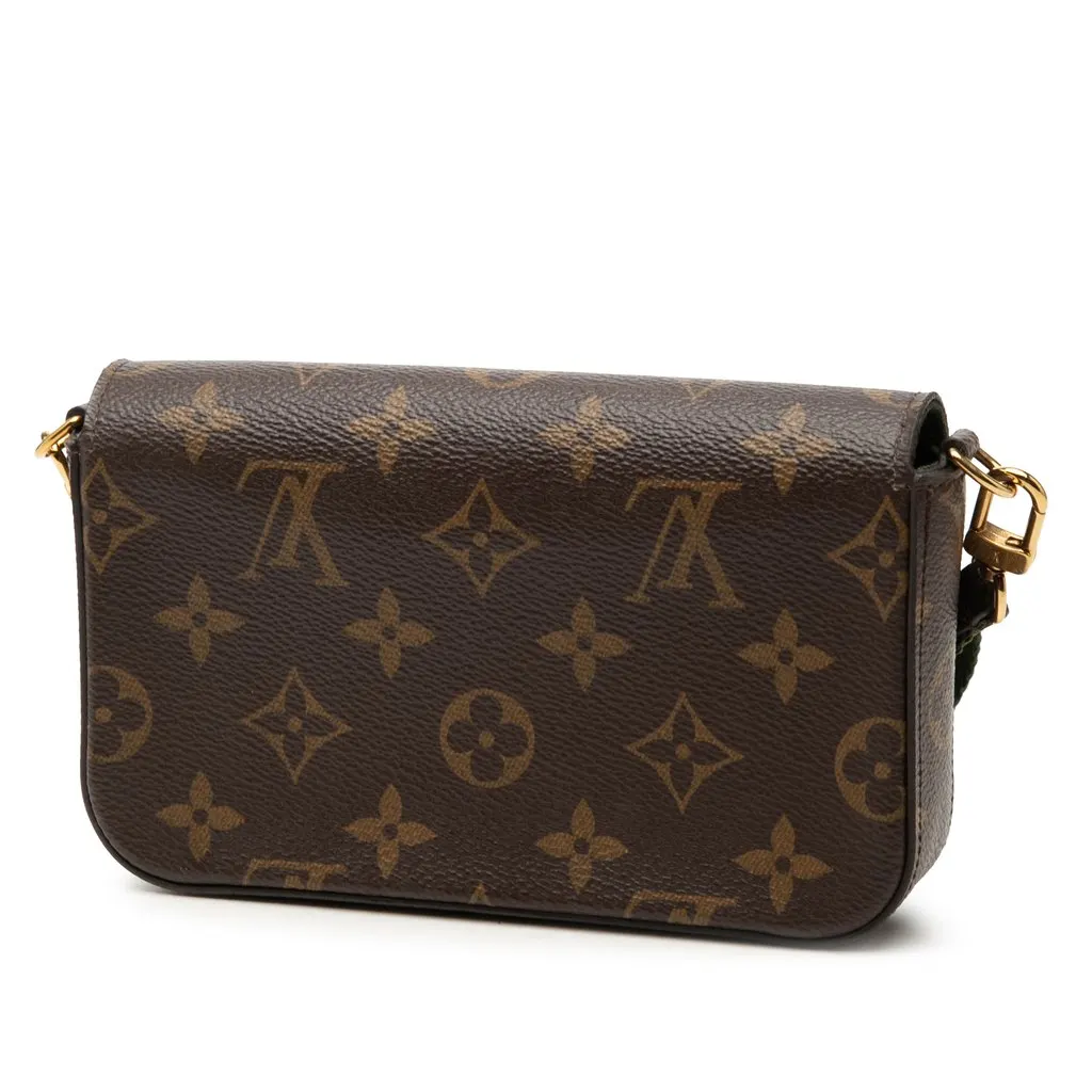 Louis Vuitton Monogram Felicie Strap And Go Brown Very good - Back View