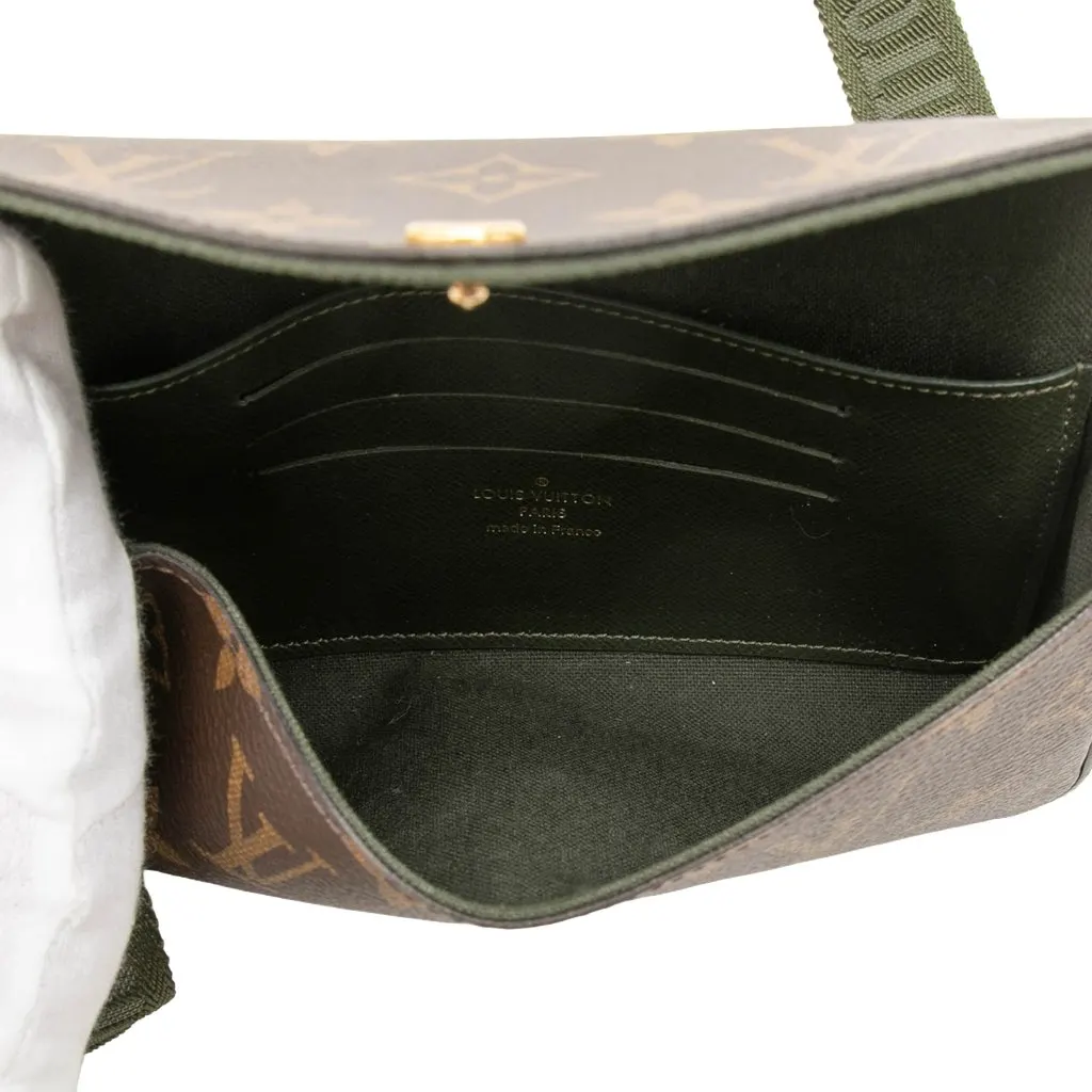 Louis Vuitton Monogram Felicie Strap And Go Brown Very good - Model View