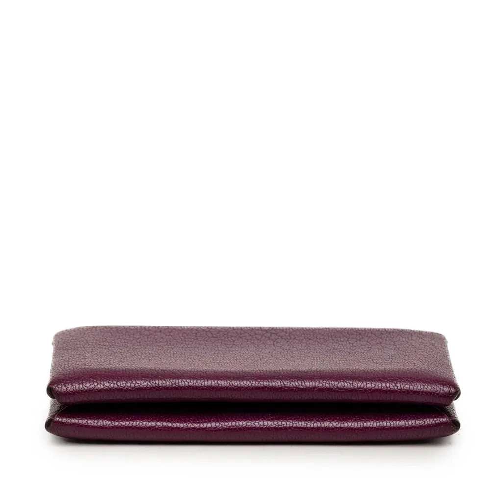 Hermès Chevre Mysore Calvi Card Holder Purple Leather Very good - Inside View