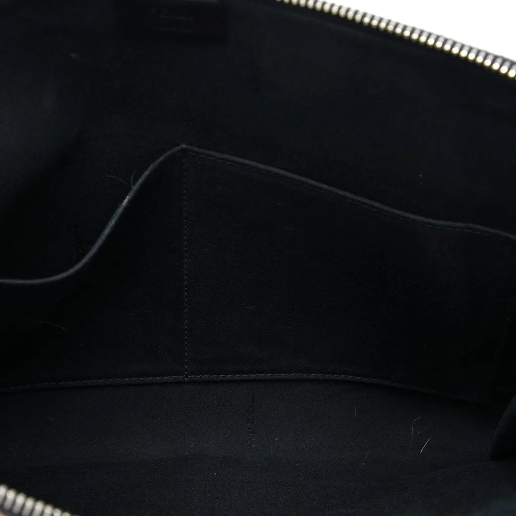 Fendi Studded Leather Clutch Black Leather Very good - Model View