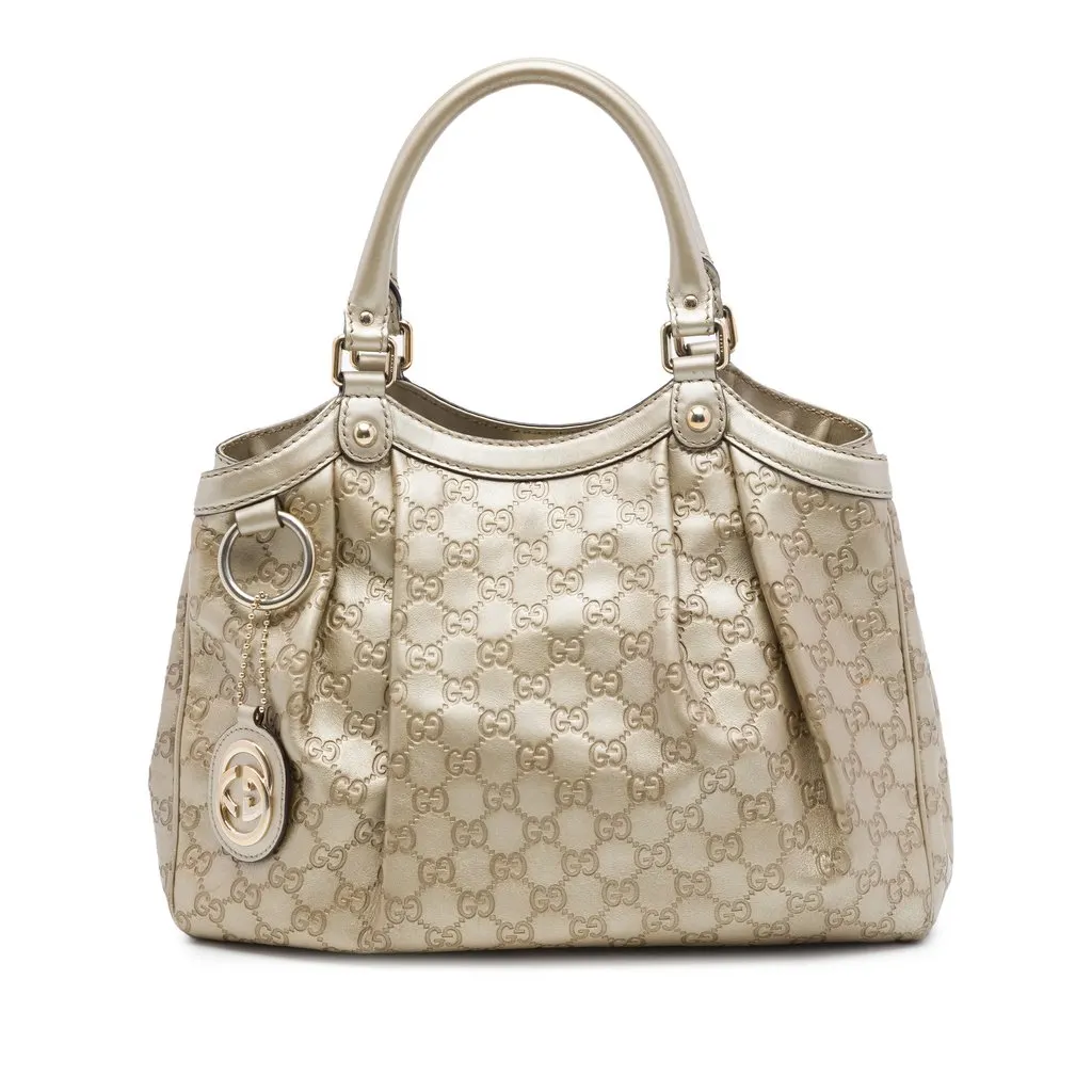 Gucci Medium Guccissima Sukey Tote Gold Leather Very good - Front View