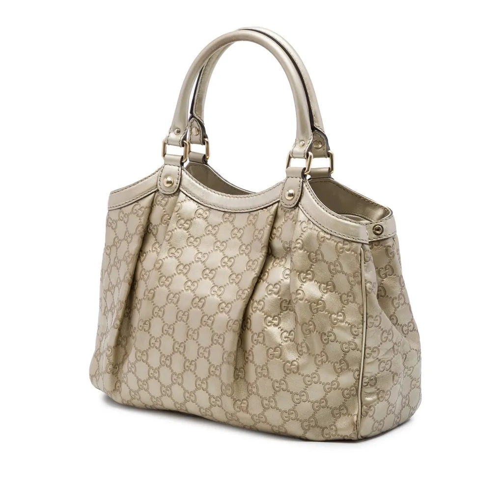 Gucci Medium Guccissima Sukey Tote Gold Leather Very good - Back View