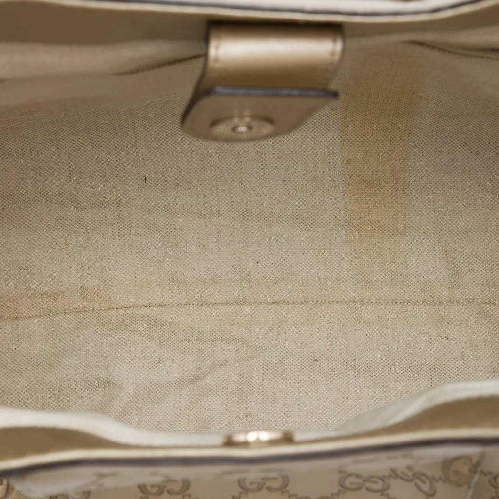 Gucci Medium Guccissima Sukey Tote Gold Leather Very good - Model View