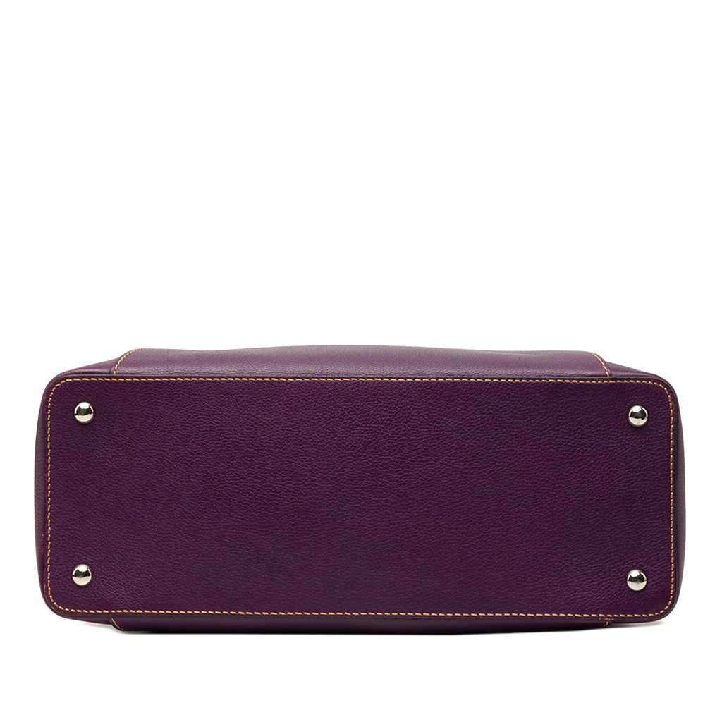 Cartier Small Leather C De Cartier Satchel Purple Large Leat