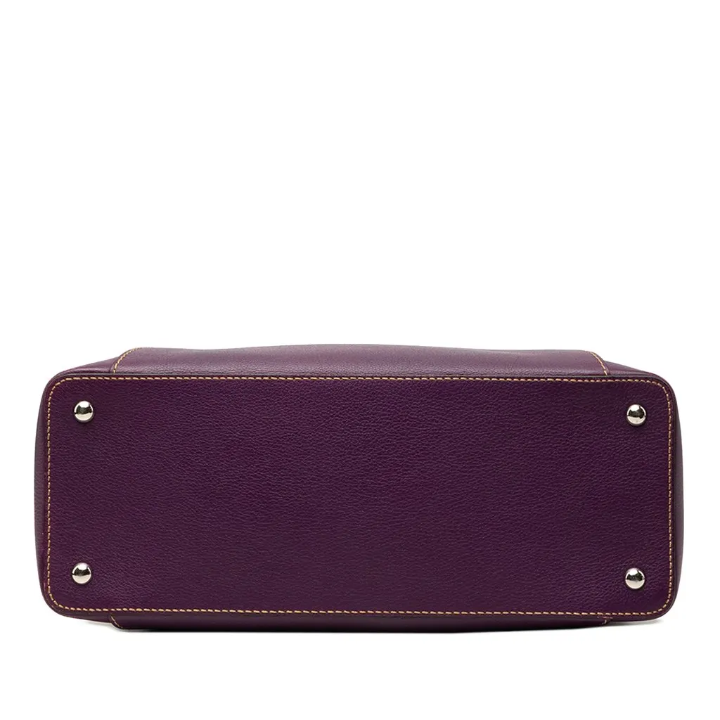 Cartier Small Leather C De Cartier Satchel Purple Leather Very good - Inside View