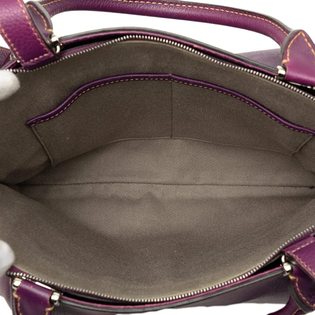 Cartier Small Leather C De Cartier Satchel Purple Leather Very good - Model View