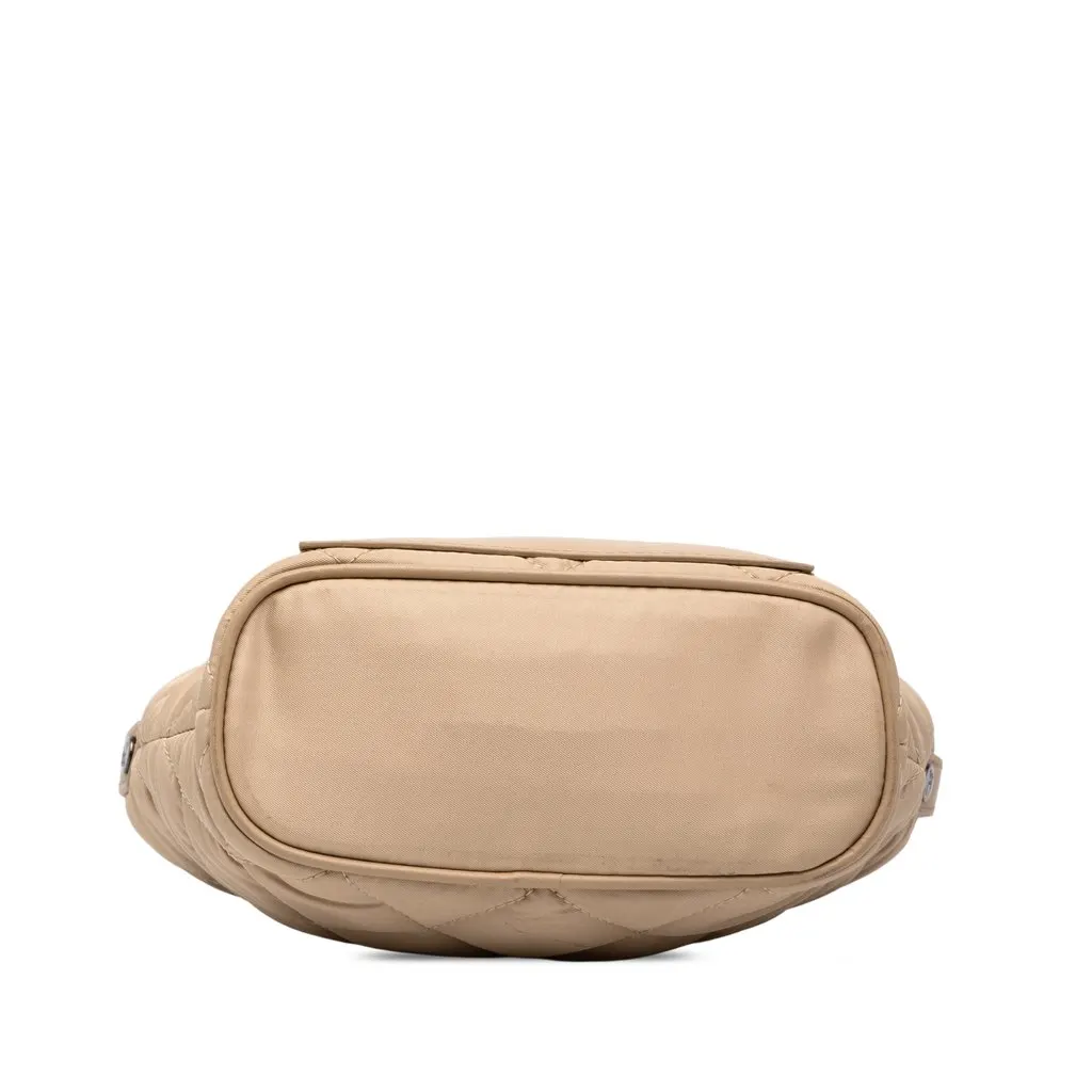 Burberry Quilted Nylon Handbag Beige Polyamide Good - Inside View