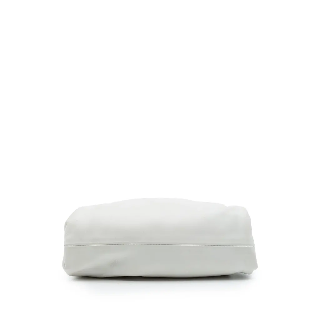 Bottega Veneta Lambskin The Mini Pouch Crossbody White Leather Very good - Inside View