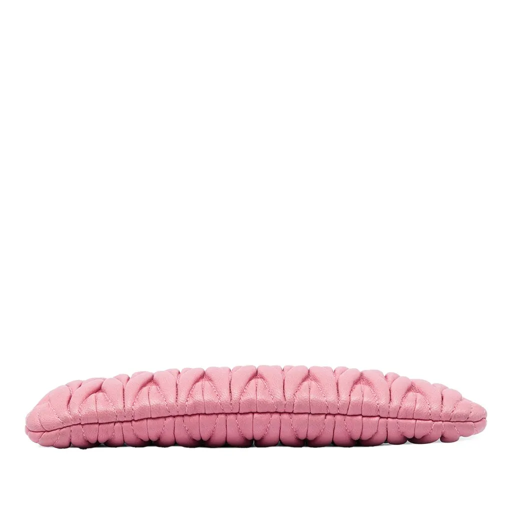 Miu Miu Matelasse Nappa Clutch Pink Leather Very good - Inside View