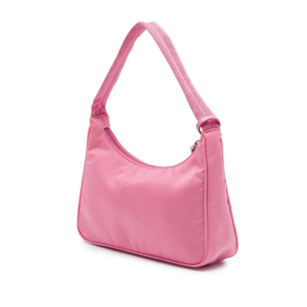 Prada Mini Tessuto Re Edition 2000 Shoulder Bag Pink Polyamide Very good - Back View