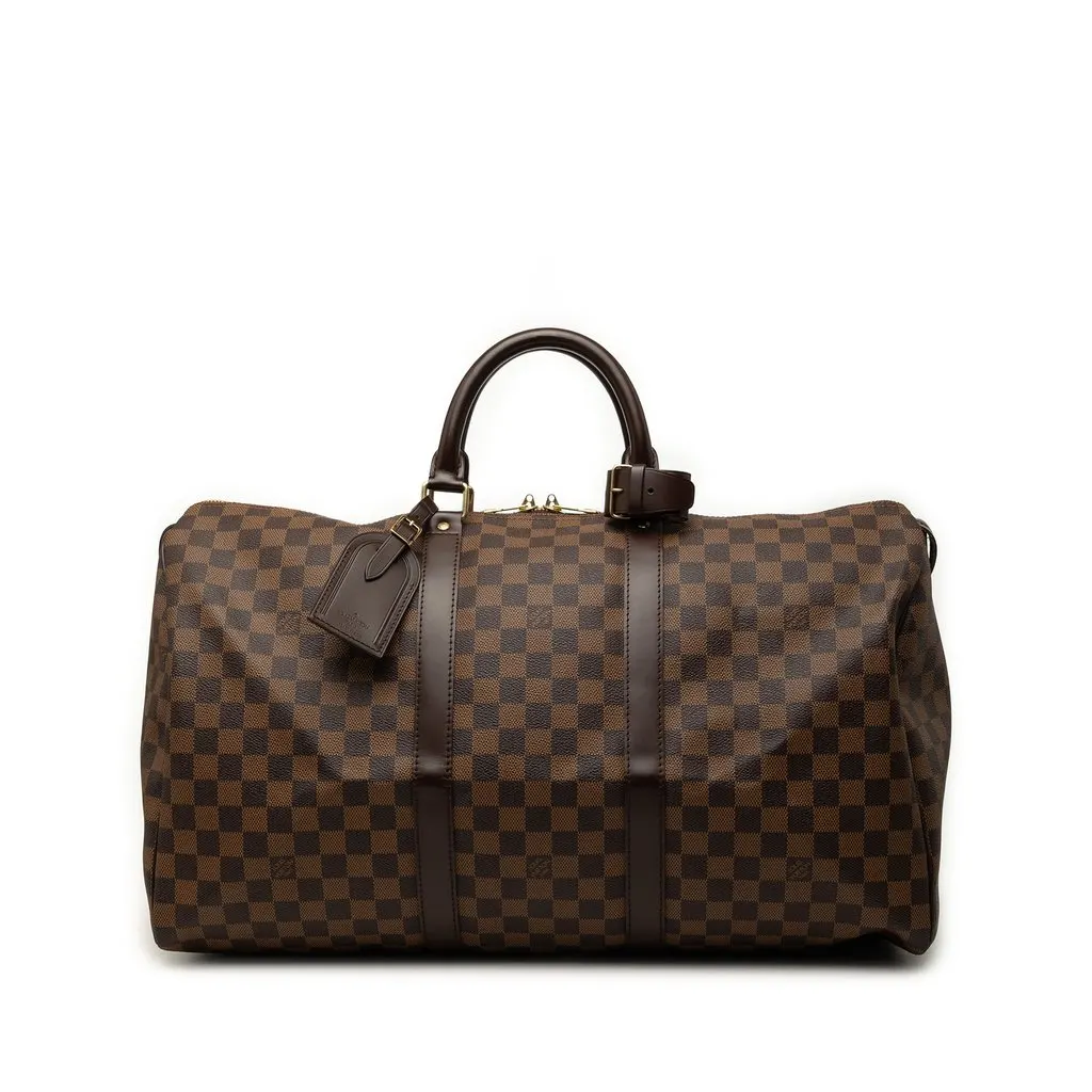 Louis Vuitton Damier Ebene Keepall 50 Brown Very good - Front View
