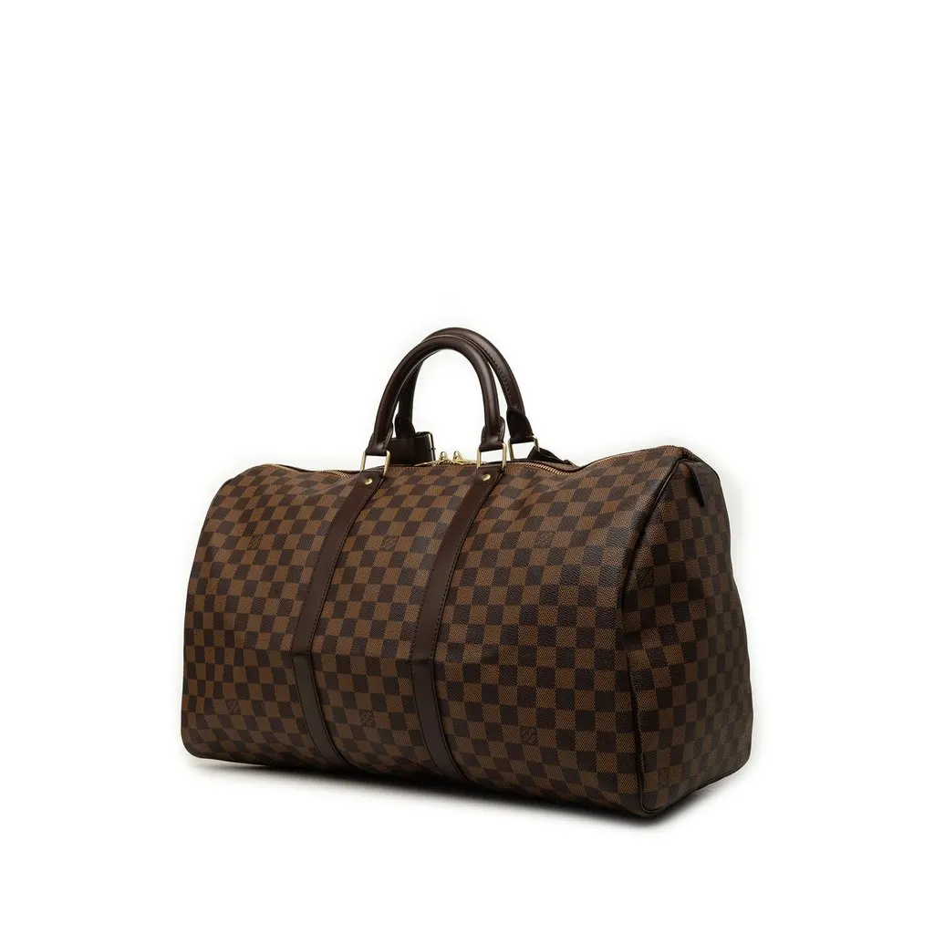 Louis Vuitton Damier Ebene Keepall 50 Brown Very good - Back View