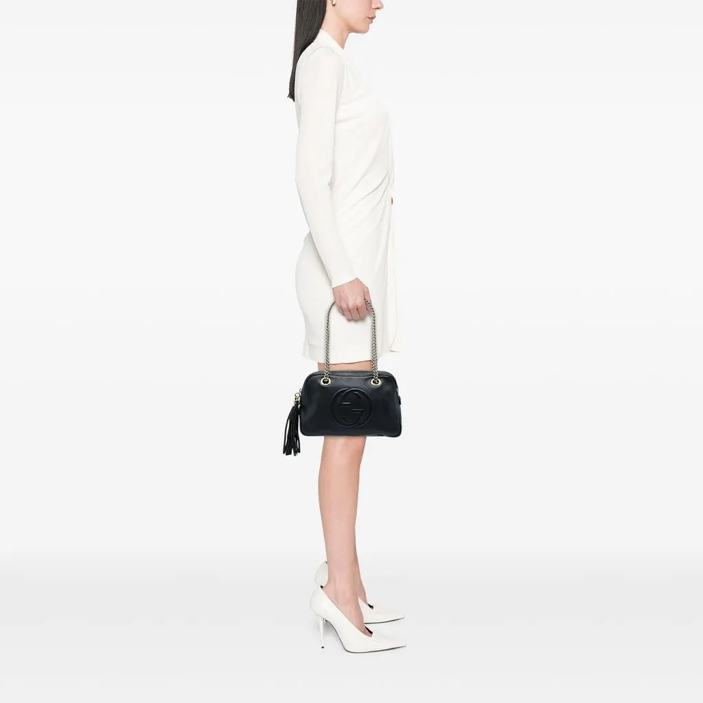 Gucci Leather Soho Chain Zip Shoulder Bag Black Leather Very good - Box View