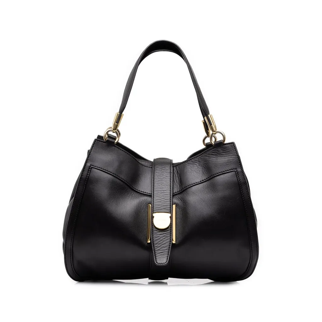 Salvatore Ferragamo جلد Enny حقيبة هوبو