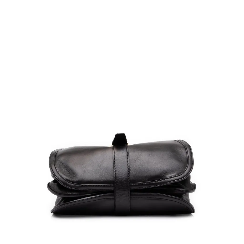 Salvatore Ferragamo Leather Enny Hobo Black Leather Good - Inside View