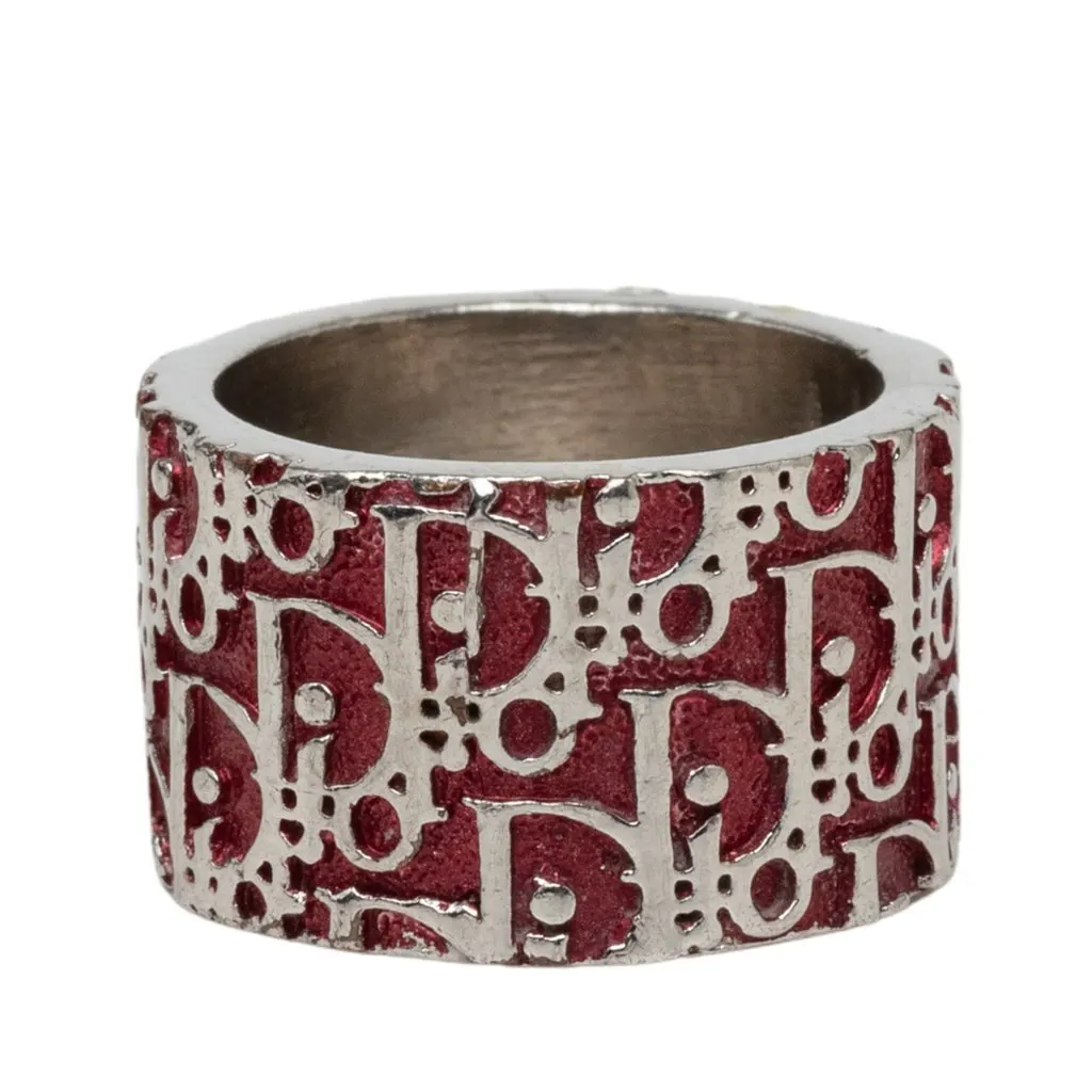 Dior Trotter Brass and Enamel Band Ring Silver Brass Very good - Inside View