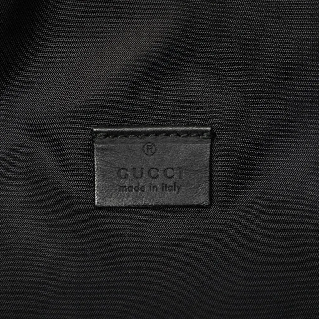 Gucci Guccissima Web Belt Bag Black Leather Very good - Box View