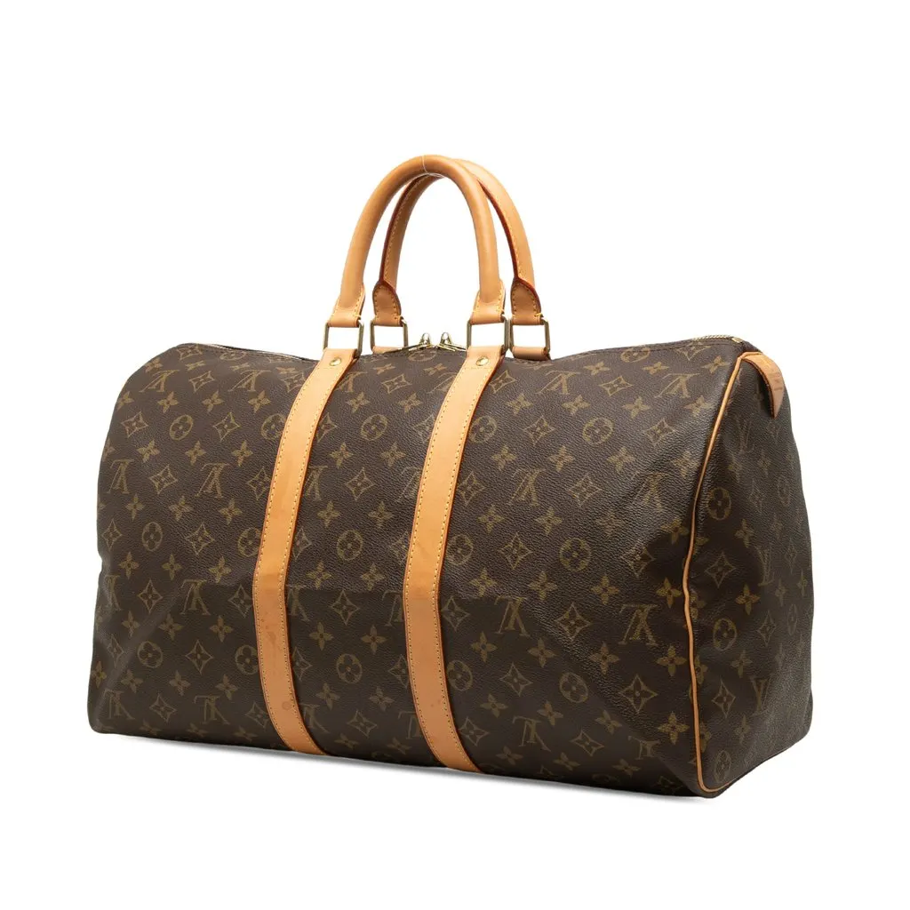 Louis Vuitton Monogram Keepall 45 Brown Canvas Very good - Back View