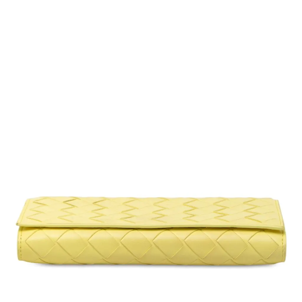Bottega Veneta Nappa Intrecciato Continental Flap Wallet Yellow Leather Very good - Inside View