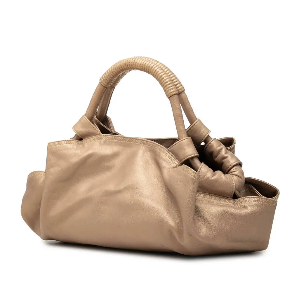 Loewe Metallic Nappa Aire Gold Leather Very good - Back View