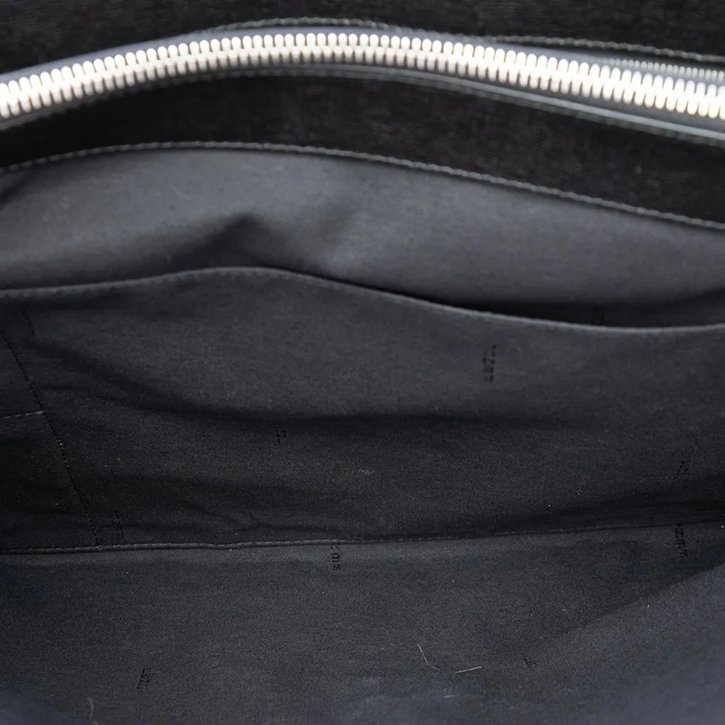 Fendi Leather Envelope Briefcase Black Leather Good - Model View