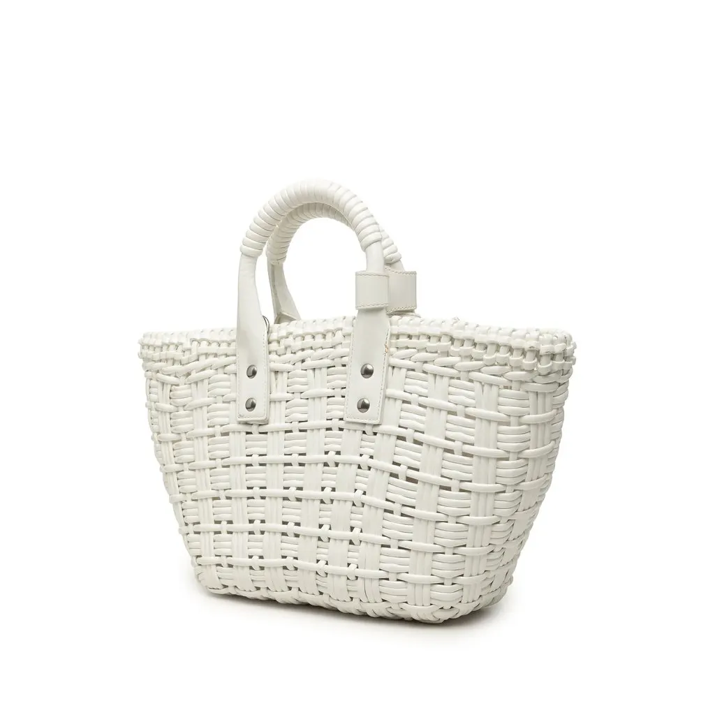 Balenciaga Faux Leather Bistro Panier XS White Very good - Back View