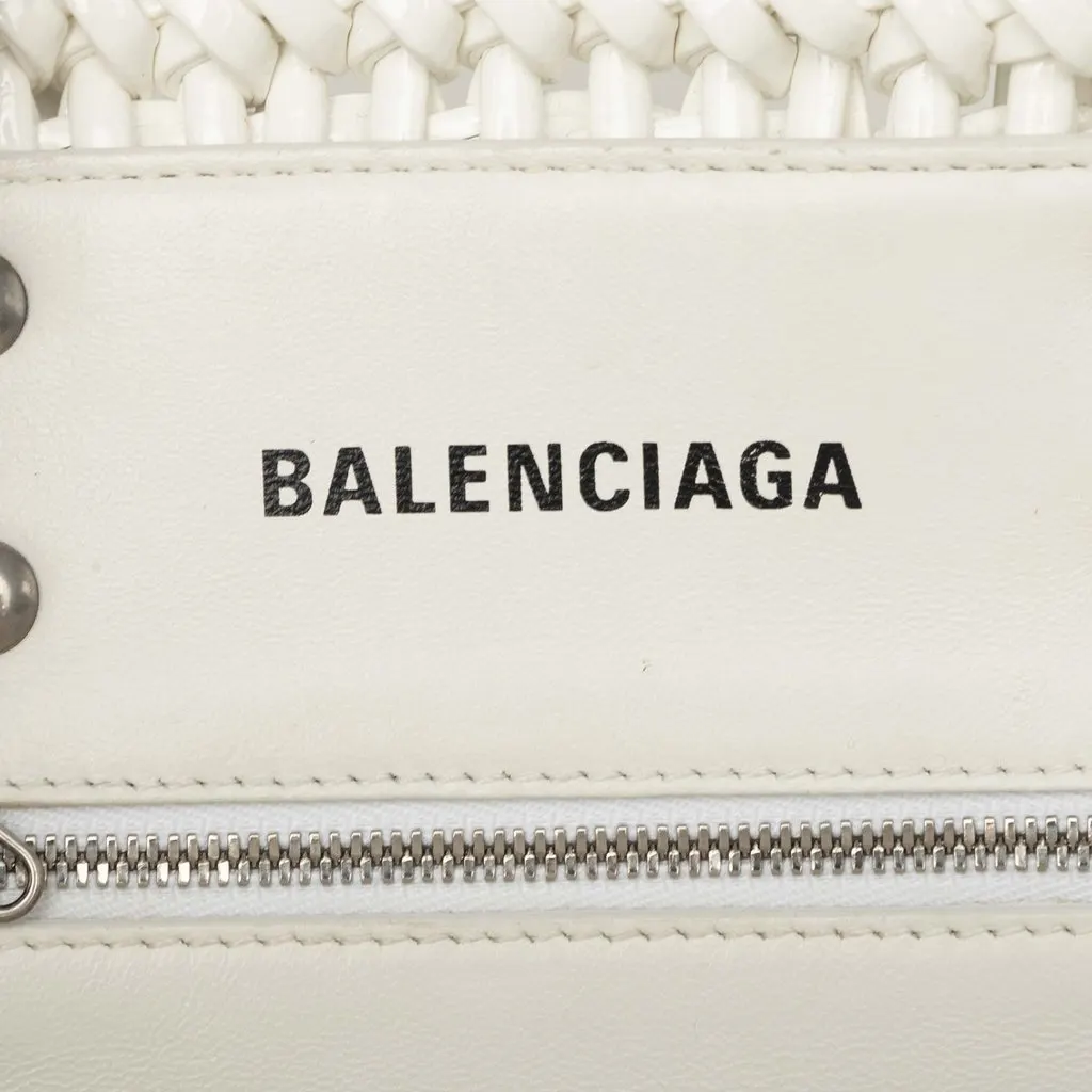 Balenciaga Faux Leather Bistro Panier XS White Very good - Box View