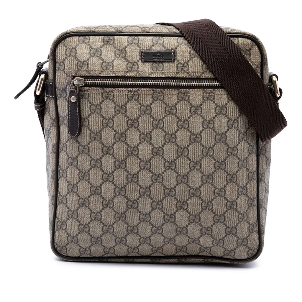 Gucci GG Supreme Crossbody Beige Canvas Very good - Front View