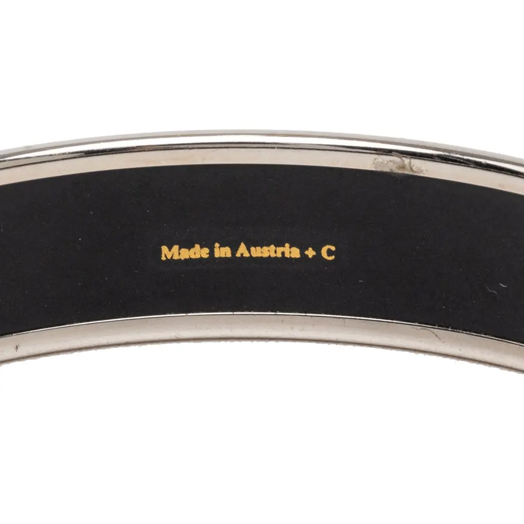 Hermès Narrow Enamel Moon and Stars Bangle 70 Green Very good - Box View