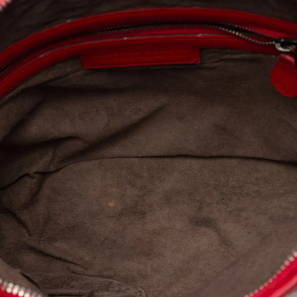 Bottega Veneta Nappa Intrecciato Nodini Crossbody Red Leather Very good - Model View