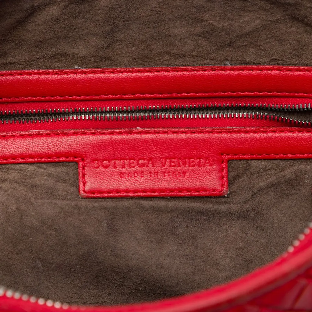 Bottega Veneta Nappa Intrecciato Nodini Crossbody Red Leather Very good - Box View