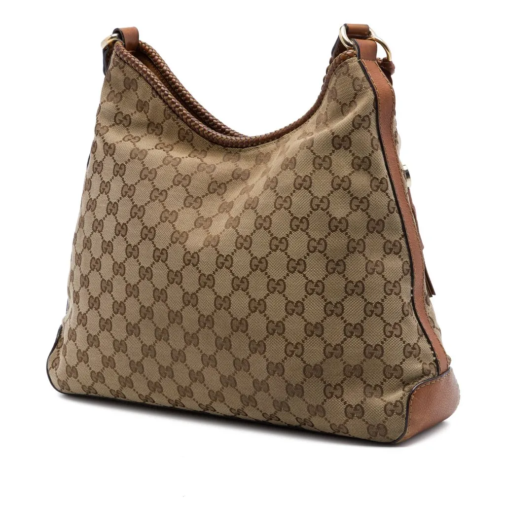 Gucci GG Canvas Marrakech Shoulder Bag Beige Very good - Back View